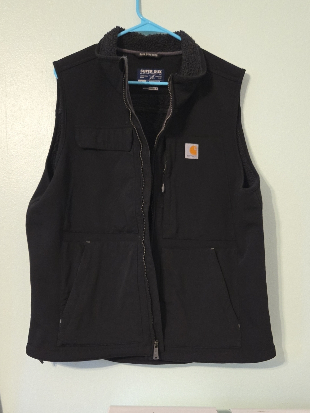 Carhartt Men’s Black Sherpa-Lined Work Vest